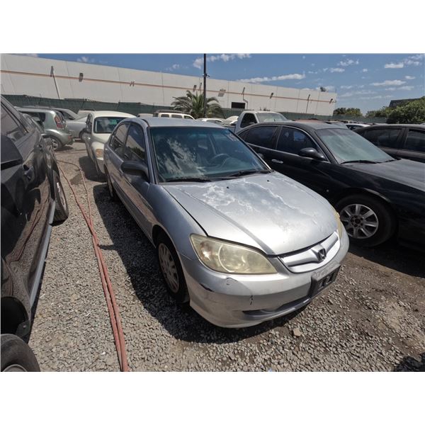 HONDA CIVIC 2005 JUNK RECEIPT