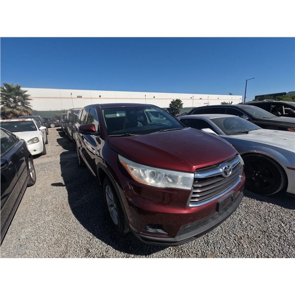 TOYOTA HIGHLANDER 2014 T-2 DAYS