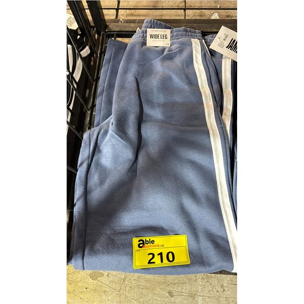 REFUGE ATHLETICS WIDE LEG BLUE SWEATPANTS *SIZE LARGE - 1 PAIR*