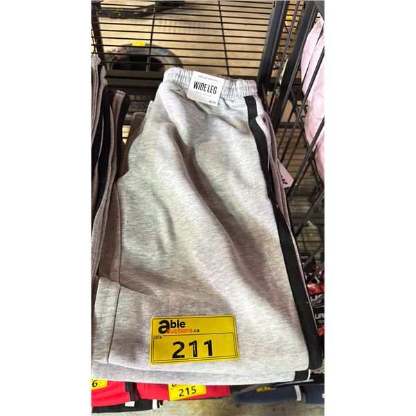 REFUGE ATHLETICS WIDE LEG GREY SWEATPANTS *SIZE EXTRA SMALL - 2 PAIRS*