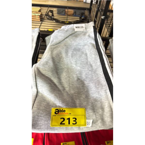REFUGE ATHLETICS WIDE LEG GREY SWEATPANTS *SIZE MEDIUM - 3 PAIRS*