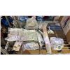 Image 2 : SHELF OF ASSORTED ITEMS INCLUDING; BOX OF TREMCO SPECTREM 2 SILICONE SEALANT, HARDWARE, PIPE