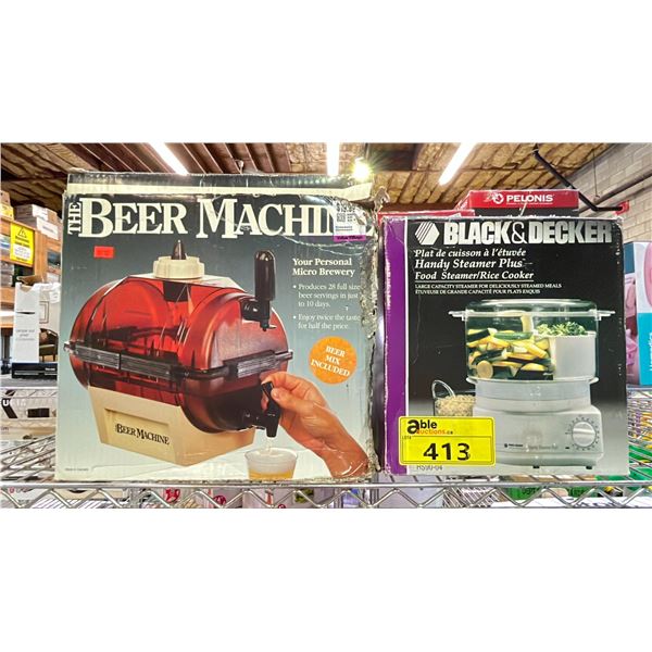 THE BEER MACHINE & BLACK & DECKER HANDY STEAMER PLUS