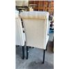 Image 3 : 3 MATCHING FABRIC UPHOLSTERED DINING CHAIRS