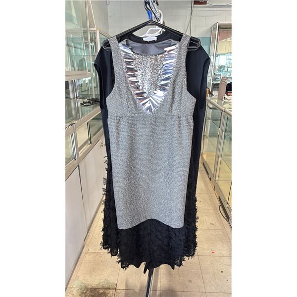 VARIOUS EVENING WEAR DRESSES, SKIRTS. 1X8, 1XM, 3XL