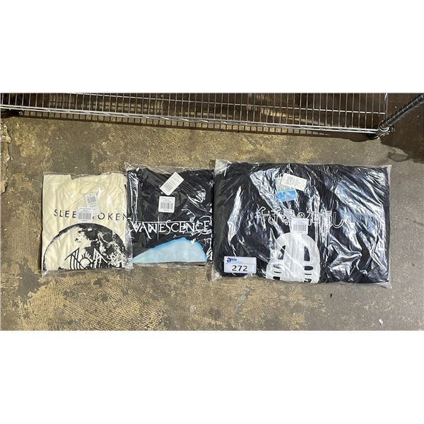 2X SIZE: EVANESCENCE T SHIRT, SLEEPTOKEN T SHIRT & SAWAY NO FACE HAKU SWEATER