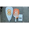 Image 2 : PAIR OF EDGETECH PICKLEBALL PADDLES IN A SOFT TRANSPORT CASE WITH EDGE GUARD TAPE INCLUDED