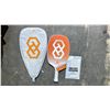 Image 2 : PAIR OF EDGETECH PICKLEBALL PADDLES IN A SOFT TRANSPORT CASE WITH EDGE GUARD TAPE INCLUDED