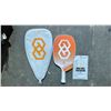 Image 2 : PAIR OF EDGETECH PICKLEBALL PADDLES IN A SOFT TRANSPORT CASE WITH EDGE GUARD TAPE INCLUDED