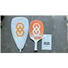 Image 2 : PAIR OF EDGETECH PICKLEBALL PADDLES IN A SOFT TRANSPORT CASE WITH EDGE GUARD TAPE INCLUDED