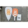Image 2 : PAIR OF EDGETECH PICKLEBALL PADDLES IN A SOFT TRANSPORT CASE WITH EDGE GUARD TAPE INCLUDED