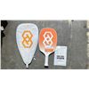 Image 2 : PAIR OF EDGETECH PICKLEBALL PADDLES IN A SOFT TRANSPORT CASE WITH EDGE GUARD TAPE INCLUDED