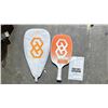 Image 2 : PAIR OF EDGETECH PICKLEBALL PADDLES IN A SOFT TRANSPORT CASE WITH EDGE GUARD TAPE INCLUDED