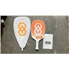 Image 2 : PAIR OF EDGETECH PICKLEBALL PADDLES IN A SOFT TRANSPORT CASE WITH EDGE GUARD TAPE INCLUDED