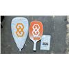 Image 2 : PAIR OF EDGETECH PICKLEBALL PADDLES IN A SOFT TRANSPORT CASE WITH EDGE GUARD TAPE INCLUDED