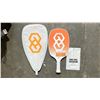 Image 2 : PAIR OF EDGETECH PICKLEBALL PADDLES IN A SOFT TRANSPORT CASE WITH EDGE GUARD TAPE INCLUDED