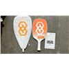 Image 2 : PAIR OF EDGETECH PICKLEBALL PADDLES IN A SOFT TRANSPORT CASE WITH EDGE GUARD TAPE INCLUDED