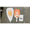 Image 2 : PAIR OF EDGETECH PICKLEBALL PADDLES IN A SOFT TRANSPORT CASE WITH EDGE GUARD TAPE INCLUDED