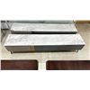 Image 2 : 3 DRAWER BENCH WITH MARBLE LOOK TOP - 79"W X 16"D X 16"H *HAS CRACKS ACROSS*