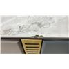 Image 3 : 3 DRAWER BENCH WITH MARBLE LOOK TOP - 79"W X 16"D X 16"H *HAS CRACKS ACROSS*