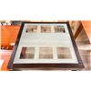 Image 2 : *IN BOX* WEDGEWOOD FURNITURE DARK WOODEN SQUARE TABLE WITH GLASS TEMPERED TOP  - 36"W X 36"D X 29"H