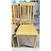 Image 2 : 3 LIGHT WOODEN PADDED DINING CHAIRS