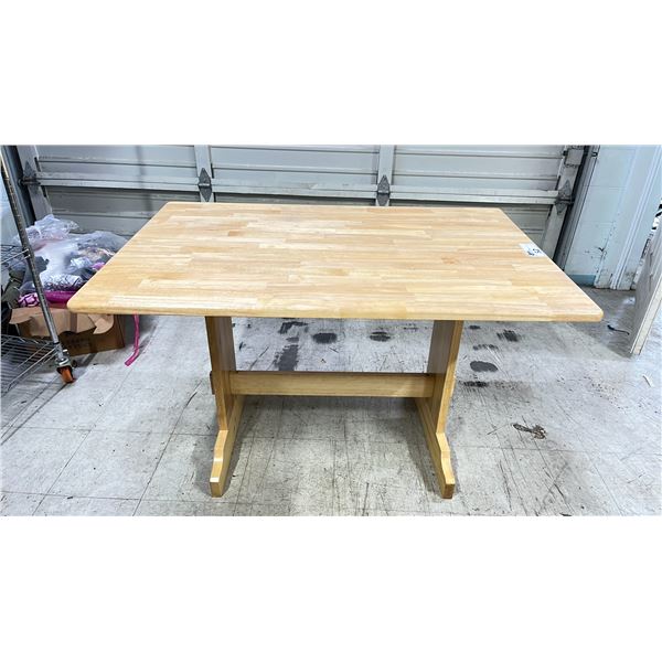 *DISPLAY* LIGHT WOODEN DINING TABLE - 48"W X 32"D X 30"H