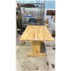 Image 2 : *DISPLAY* LIGHT WOODEN DINING TABLE - 48"W X 32"D X 30"H