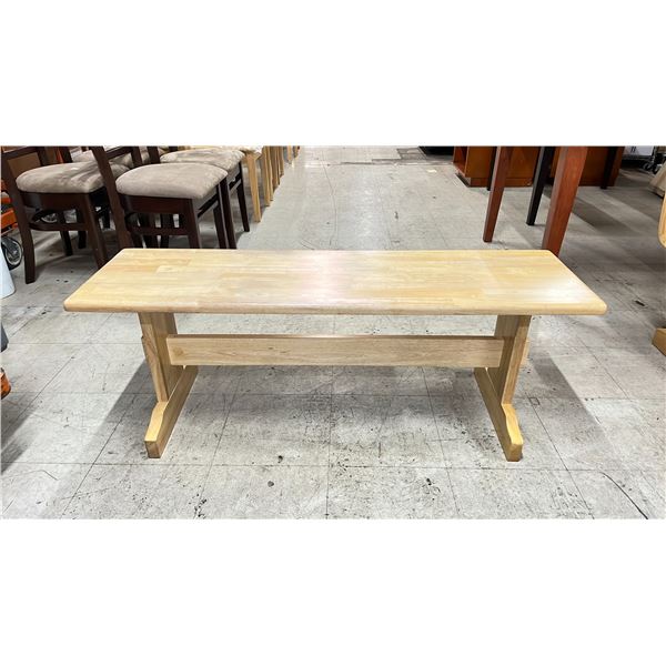 *IN BOX* LIGHT WOODEN BENCH - 48"W X 14"D X 17.5"H
