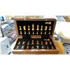 Image 2 : FOLDING WOODEN CHESS BOARD WITH CHESS PIECE STORAGE INSIDE