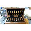 Image 2 : FOLDING WOODEN CHESS BOARD WITH CHESS PIECE STORAGE INSIDE