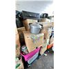 Image 1 : PALLET OF HOME GOODS - STOCK POTS, PRESSURE COOKER, GALVANIZED BIN, RIDE ON KIDS TOY, ELECTRIC