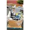Image 2 : PALLET OF - OSCILLATING FANS, LAMP SHADES, VACUUM, VACUUM HOSE, SOLAR LIGHTS, INFLATABLE TUBES &