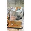 Image 1 : PALLET OF LARGE PLANTER POTS, BEAN BAG FILLING, WALL SHELVES, DECOR & MORE