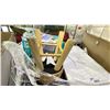 Image 2 : PALLET OF HOME GOODS - DESK, DRESSER, STOOL, TWIN MATTRESS TOPPER, 4 TIER ORGANIZER & MORE *MUST