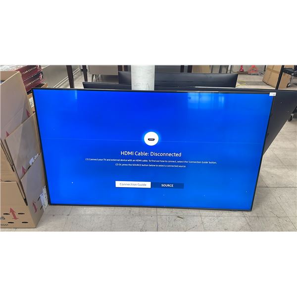 SAMSUNG QN65Q60AAF 65" TELEVISION WITH REMOTE & STAND *NO POWER CORD/ DEAD PIXEL LINE*