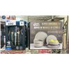 Image 2 : SHELF OF ASSORTED KITCHEN WARE: WINE GLASS SET, 20 PC FLATWARE SET, 12 PC DINNERWARE SET & MORE