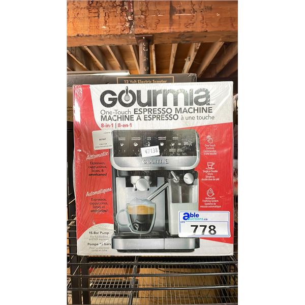 GOURMIA ONE-TOUCH 8-IN-1 ESPRESSO MACHINE