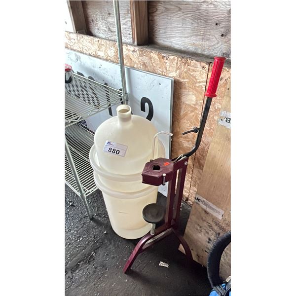 WINE CORK PRESS & CARBOY