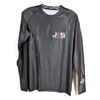 Image 1 : CHANDAIL À MANCHES LONGUES-HOMMES-NOIR 85% POLY-15% SPANDEX LOGO JKS / MMA GR M
