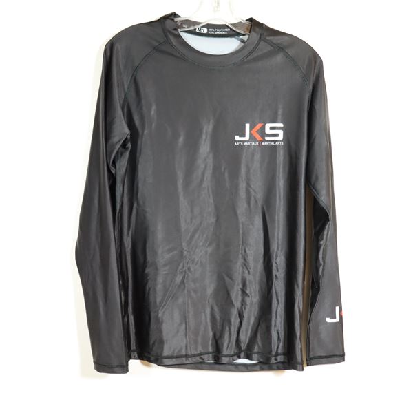 CHANDAIL À MANCHES LONGUES-FEMMES-NOIR 85% POLY-15% SPANDEX LOGO JKS / MMA GR L