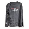 Image 2 : CHANDAIL À MANCHES LONGUES-FEMMES-NOIR 85% POLY-15% SPANDEX LOGO JKS / MMA GR L