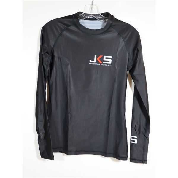 CHANDAIL À MANCHES LONGUES-FEMMES-NOIR 85% POLY-15% SPANDEX LOGO JKS / MMA GR S