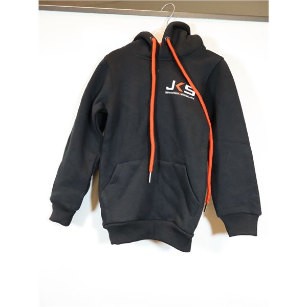 CHANDAIL KANGOUROU (JR HOODIE) DENSE JERSEY POUR ENFANTS LOGO JKS/TEAM MMA NOIR/ROUGE GR YS