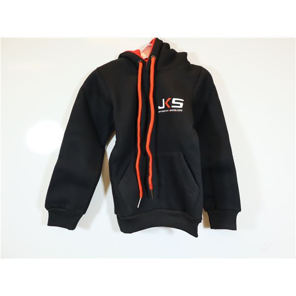 CHANDAIL KANGOUROU (JR HOODIE) DENSE JERSEY POUR ENFANTS LOGO JKS/TEAM MMA NOIR/ROUGE GR YXS
