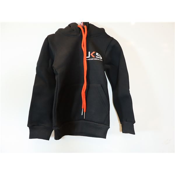 CHANDAIL KANGOUROU (JR HOODIE) DENSE JERSEY POUR ENFANTS LOGO JKS/TEAM MMA NOIR/ROUGE GR YXXS
