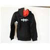 Image 2 : CHANDAIL KANGOUROU (JR HOODIE) DENSE JERSEY POUR ENFANTS LOGO JKS/TEAM MMA NOIR/ROUGE GR YXXS