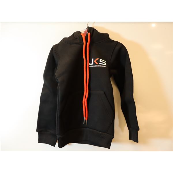 CHANDAIL KANGOUROU (JR HOODIE) DENSE JERSEY POUR ENFANTS LOGO JKS/TEAM MMA NOIR/ROUGE GR YXXS