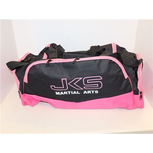SAC DE SPORT LOGO JKS MARTIAL ARTS ROSE/NOIR