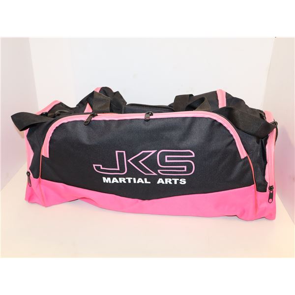 SAC DE SPORT LOGO JKS MARTIAL ARTS ROSE/NOIR